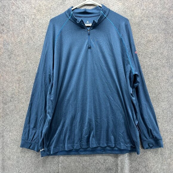 adidas Other - Adidas Shirt Mens XL Blue Climalite Quarter Zip Long Sleeve Athletic Pullover
